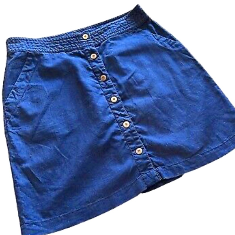 Patagonia Summertime Button Front Skirt (Blue)- Sz 6